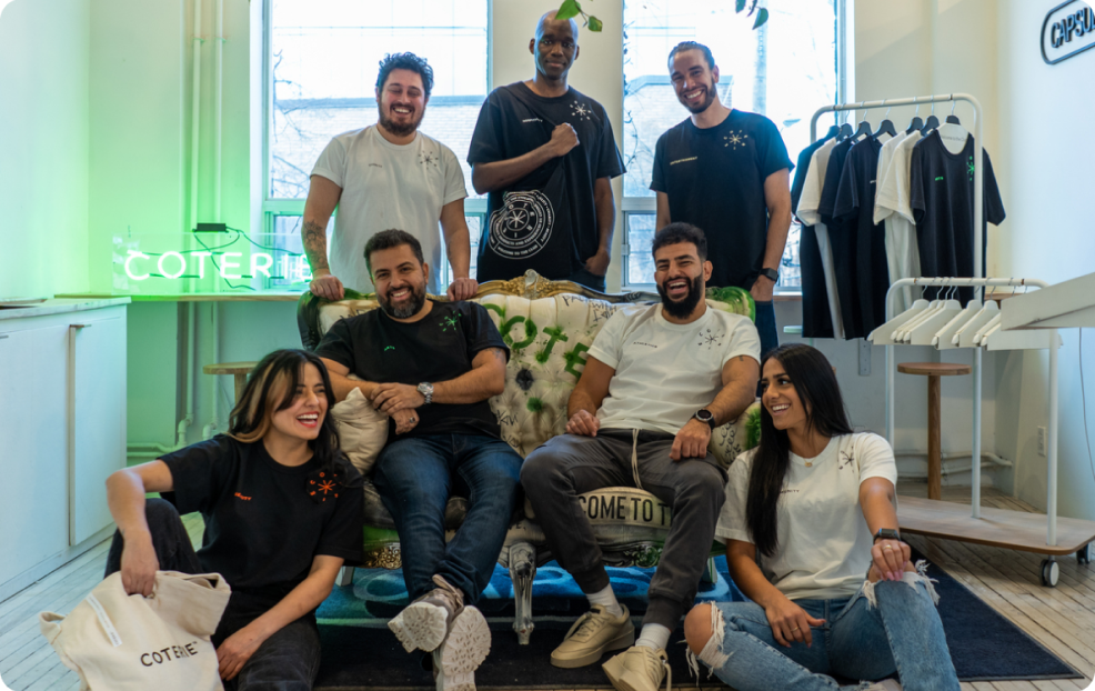 The Coterie team together in the studio