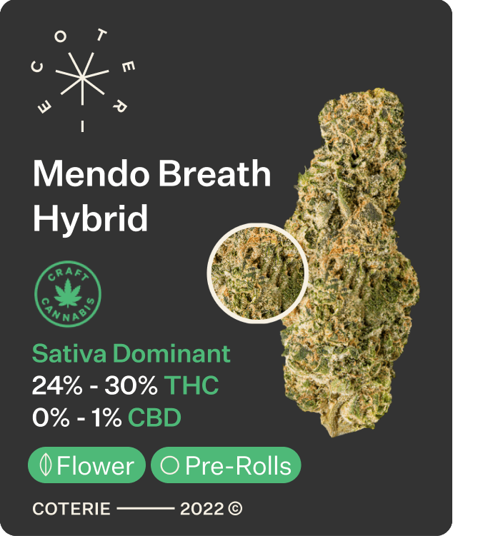 Coterie Cannabis Product - Mendo Breath Hybrid 