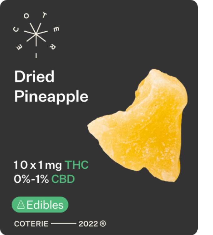 Coterie Cannabis Product - Dried Pineapple